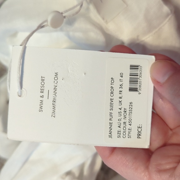 Zimmermann Jeannie Puff-Sleeve Crop Top - Picture 5 of 8